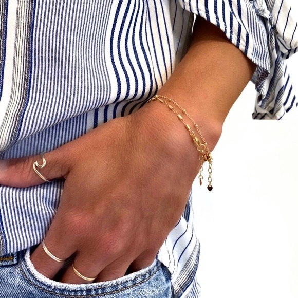 Gold Filled Minimalist Bracelet - Picture 7 of 7